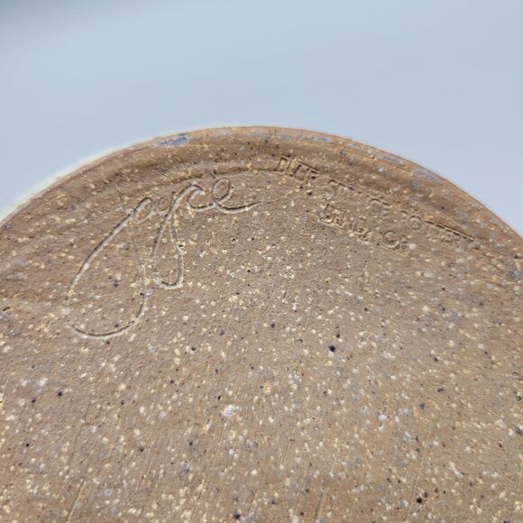 Blue Spruce Pottery Studio Condiment or Honey Pot With Lid and Glass Spoon - Picture 8 of 8